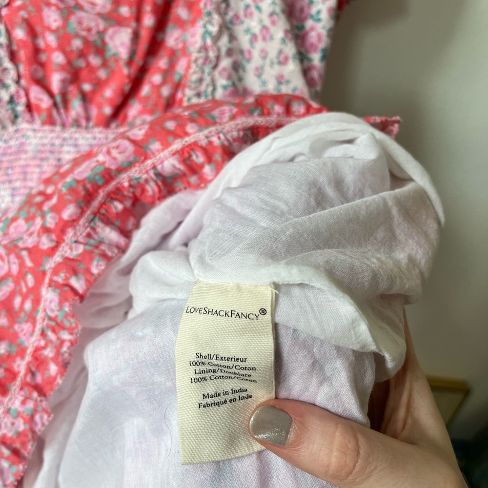 Loveshackfancy Stanton Mini Dress Strawberry Mela… - image 6